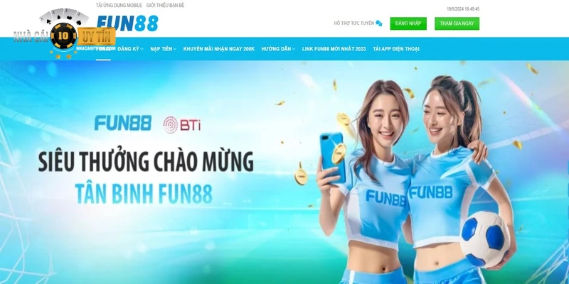 Trang cá cược bóng đá Fun88 cung cấp nhiều loại hình trò chơi hấp dẫn